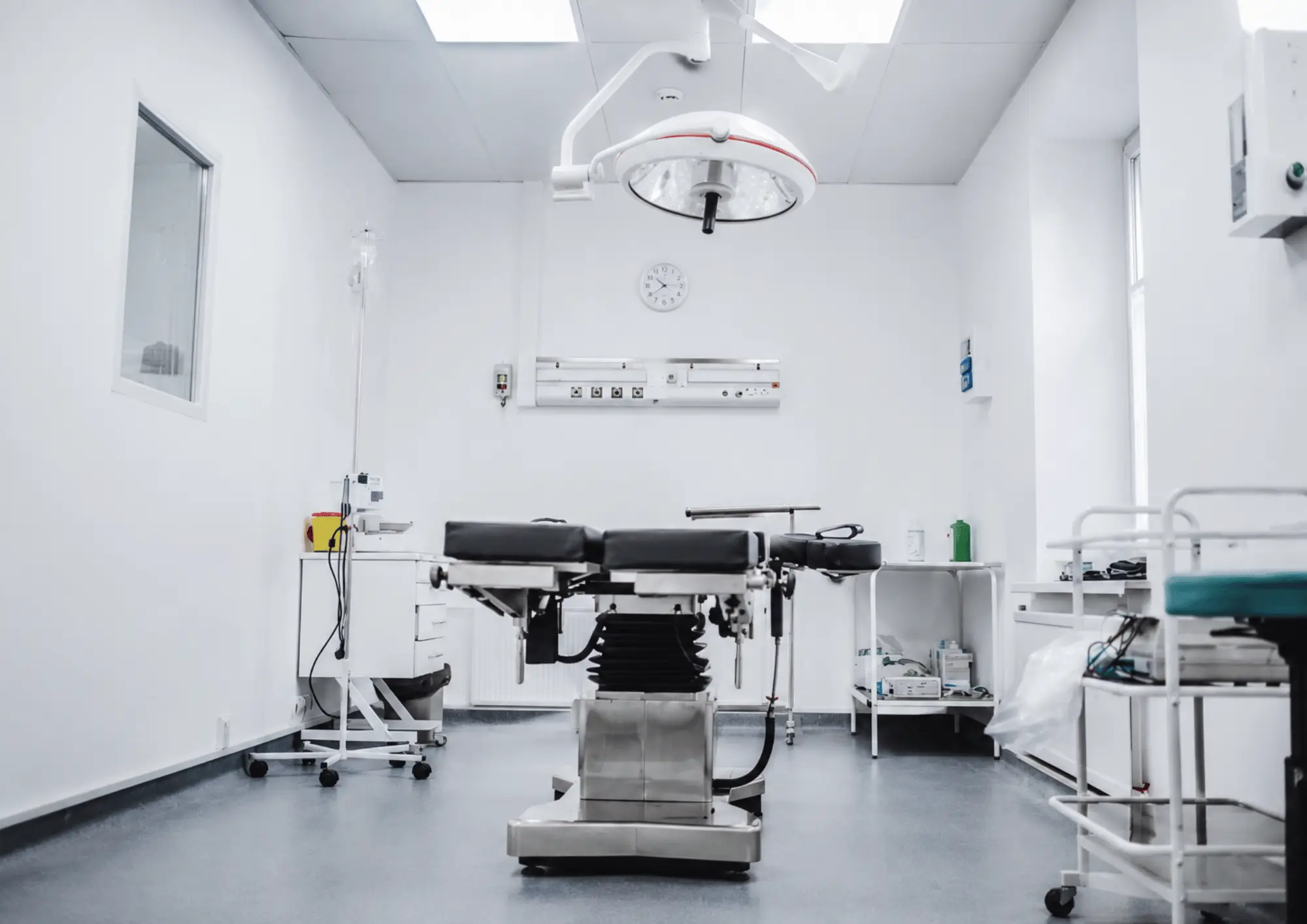 Modern medical procedure room with examination equipment
